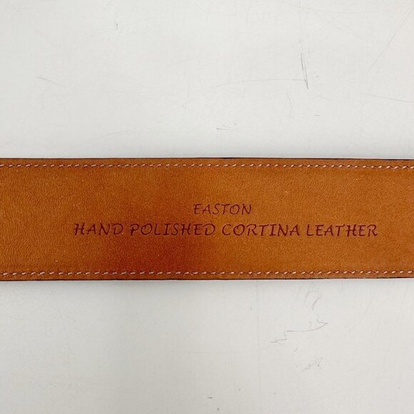 Trafalgar Brown Cortina Leather Easton Business Silver Buckle Classic 38 Belt - Picture 7 of 10